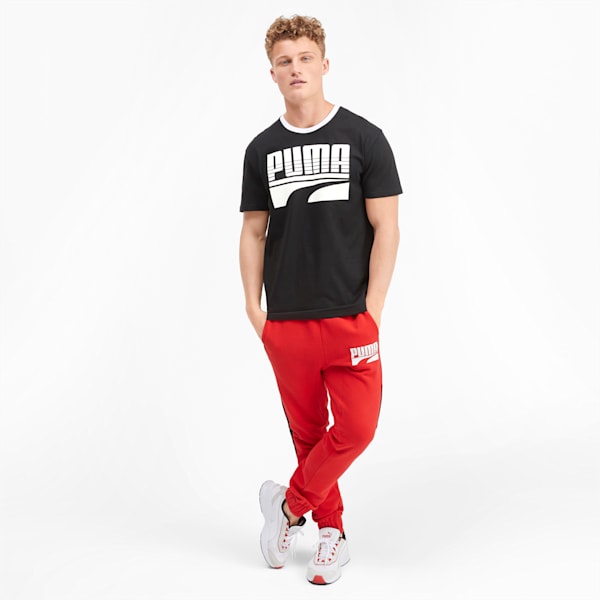Rebel Bold Graphic Short Sleeve Men's T-Shirt, Puma Black, extralarge-IND