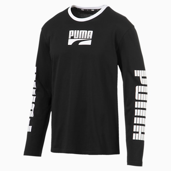 Rebel Bold Men's Long Sleeve Tee, Puma Black, extralarge