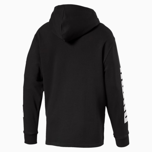 Rebel Bold Men's Full Zip Hoodie, Puma Black, extralarge