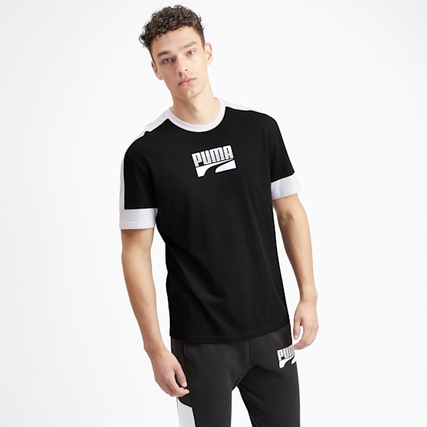 Rebel Block Men's Tee, Puma Black, extralarge