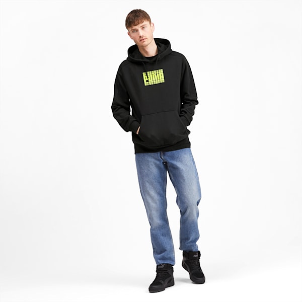 Rebel Block Men's Fleece Hoodie, Puma Black, extralarge