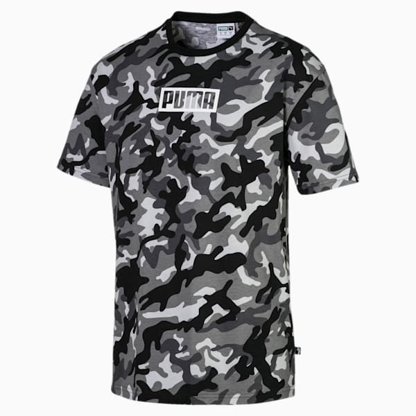 Rebel Camo Men's Tee, Puma Black, extralarge