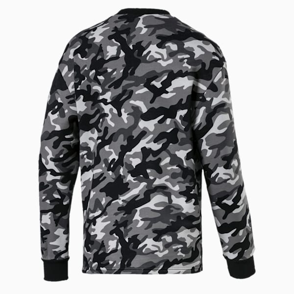 Rebel Camo Men's Fleece Crewneck Sweatshirt, Puma Black, extralarge