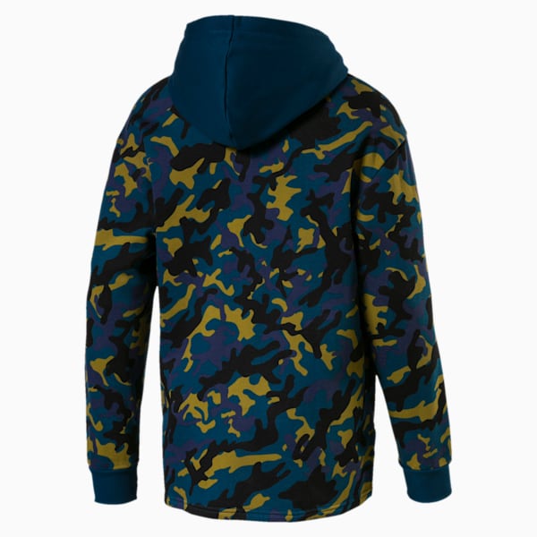 Rebel Camo Men's Full Zip Fleece Hoodie, Gibraltar Sea, extralarge