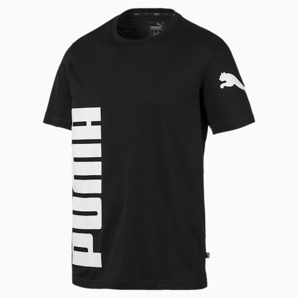 Big Logo Men's Tee, Puma Black, extralarge