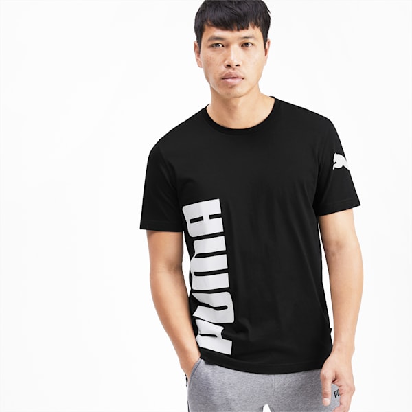 Big Logo Men's Tee, Puma Black, extralarge