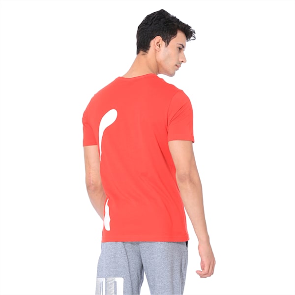 Big Logo Graphic Short Sleeve Men's Crewneck T-Shirt, High Risk Red, extralarge-IND