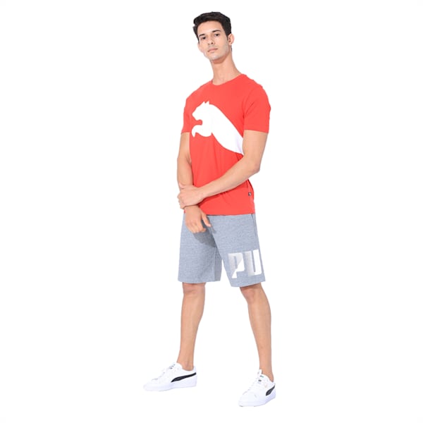 Big Logo Graphic Short Sleeve Men's Crewneck T-Shirt, High Risk Red, extralarge-IND