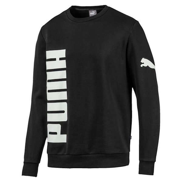 Big Logo Fleece Graphic Long Sleeve Crew Men s Sweater PUMA