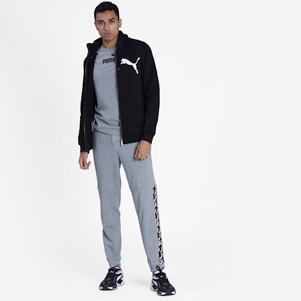 Big Logo Full Zip Men's Hoodie, Puma Black, extralarge-IND
