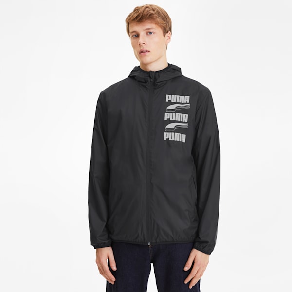 Essentials Rebel Men's Windbreaker, Puma Black, extralarge