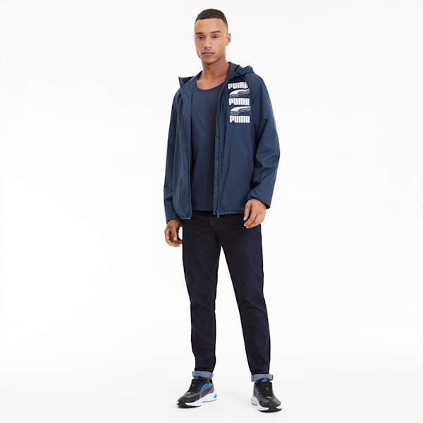 Essentials Rebel Men's Windbreaker, Dark Denim, extralarge