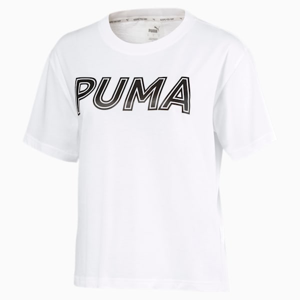 Modern Sports Women's Logo Tee, Puma White, extralarge