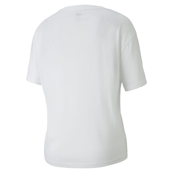 Modern Sports Logo Relaxed T-shirt, Puma White-bright rose, extralarge-IND