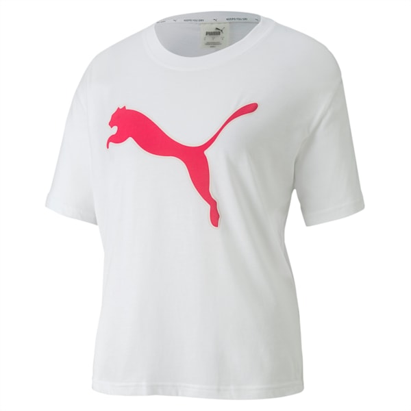 Modern Sports Logo Relaxed T-shirt, Puma White-bright rose, extralarge-IND