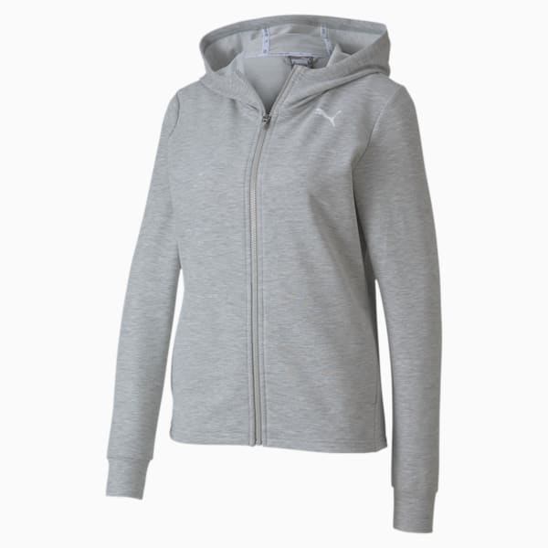 Modern Sports Women's Full Zip Hoodie, Light Gray Heather, extralarge