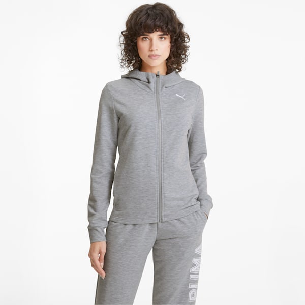 Modern Sports Women's Full Zip Hoodie, Light Gray Heather, extralarge