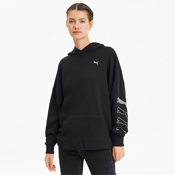 Rebel Women's Hoodie, Puma Black, extralarge