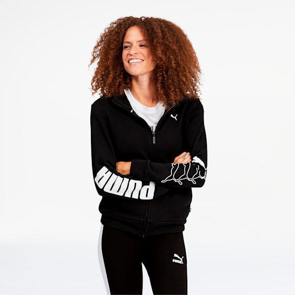Puma zip store hoodie women's