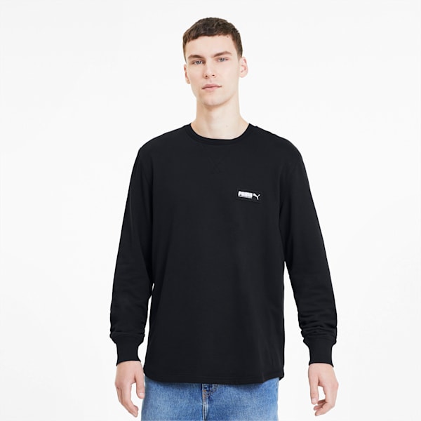 FUSION Men's Crewneck Sweatshirt, Puma Black, extralarge