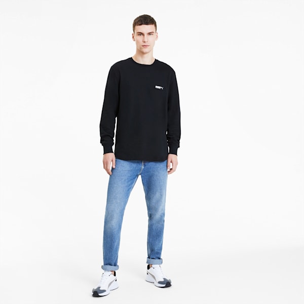 FUSION Men's Crewneck Sweatshirt, Puma Black, extralarge