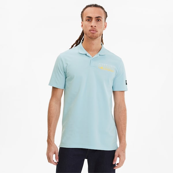 Athletics Men's Polo, Aquamarine, extralarge