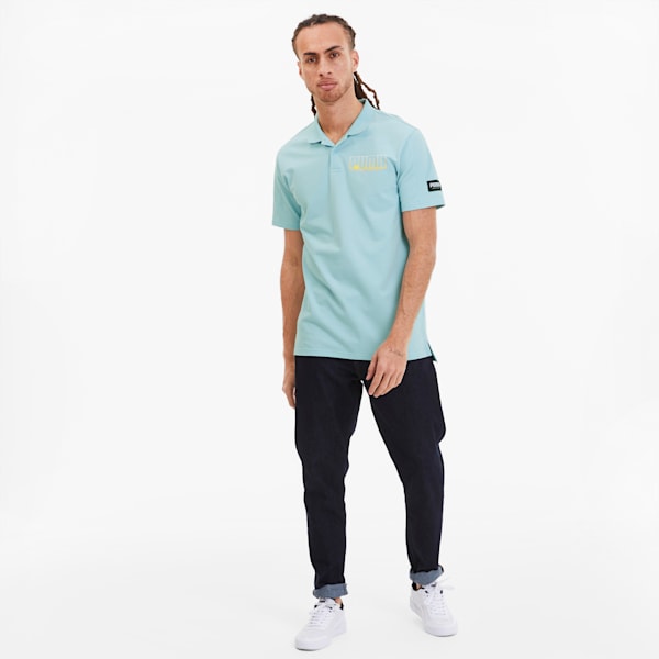 Athletics Men's Polo, Aquamarine, extralarge