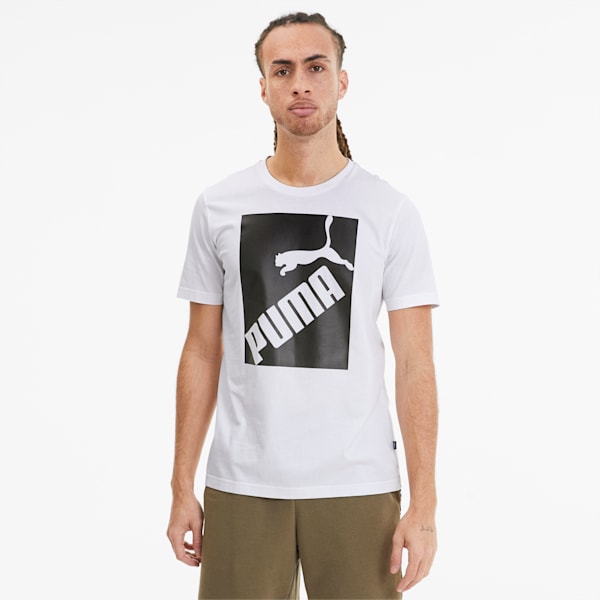 Big Logo Men's Tee, Puma White, extralarge