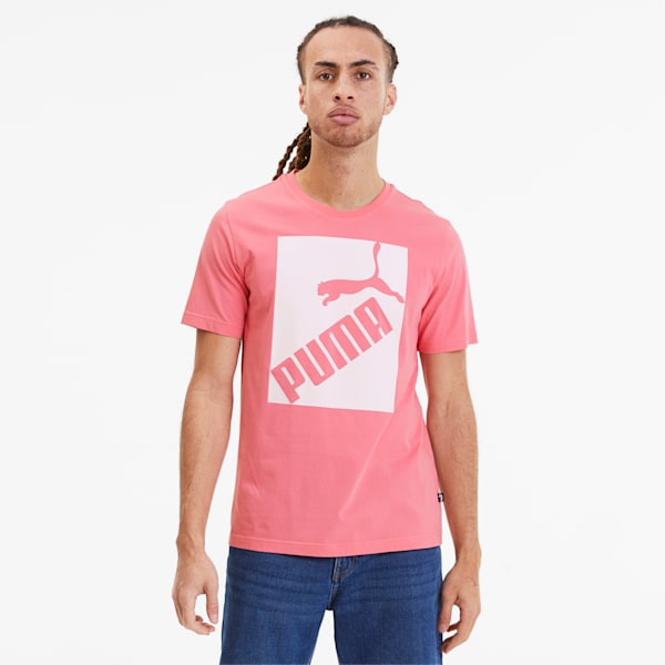 Big Logo Men's Tee, Bubblegum, extralarge