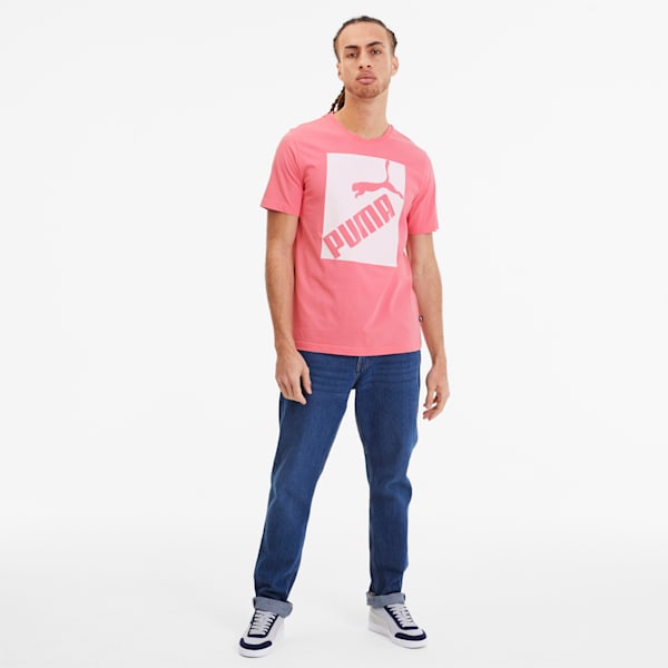 Big Logo Men's Tee, Bubblegum, extralarge