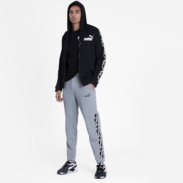 Amplified Fleece Full Zip Men's Hoodie, Puma Black, extralarge-IND