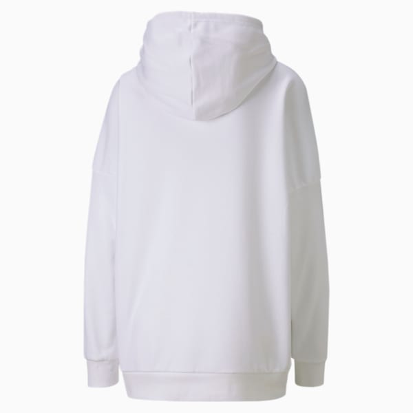 Essentials+ Women's Elongated Hoodie, Puma White, extralarge