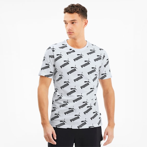 Amplified Men's AOP Tee, Puma White-Puma Black, extralarge