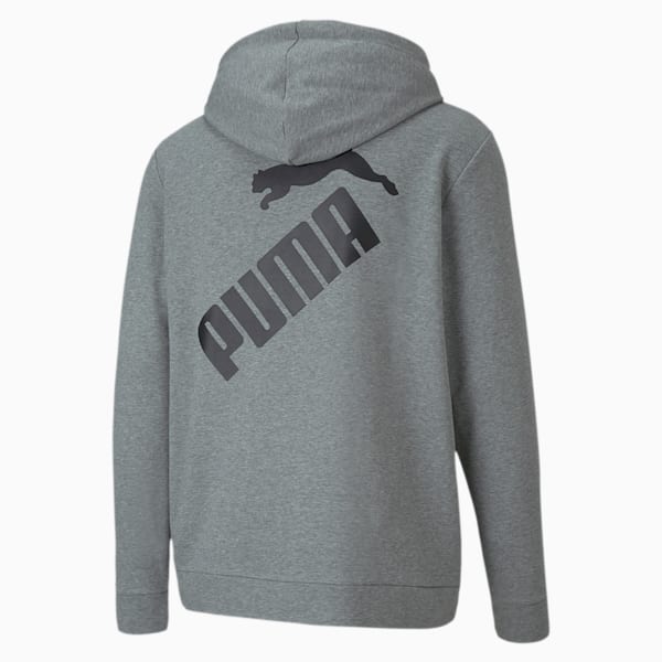 Big Logo Men's Full Zip Hoodie, Medium Gray Heather, extralarge
