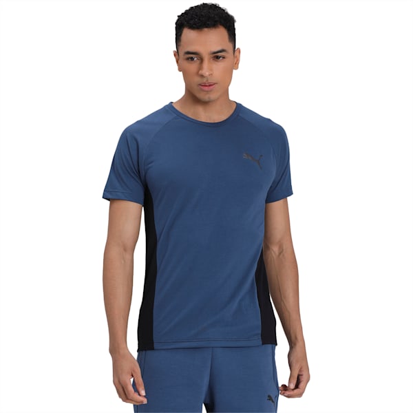 EVOSTRIPE Men's Slim T-Shirt, Dark Denim