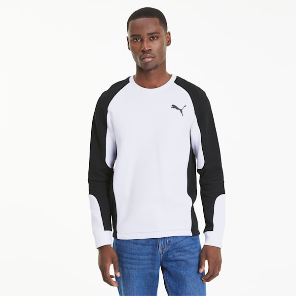 Evostripe Men's Crewneck Sweatshirt, Puma White, extralarge