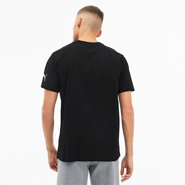 Modern Sports Men's Logo Tee, Puma Black-Puma White, extralarge