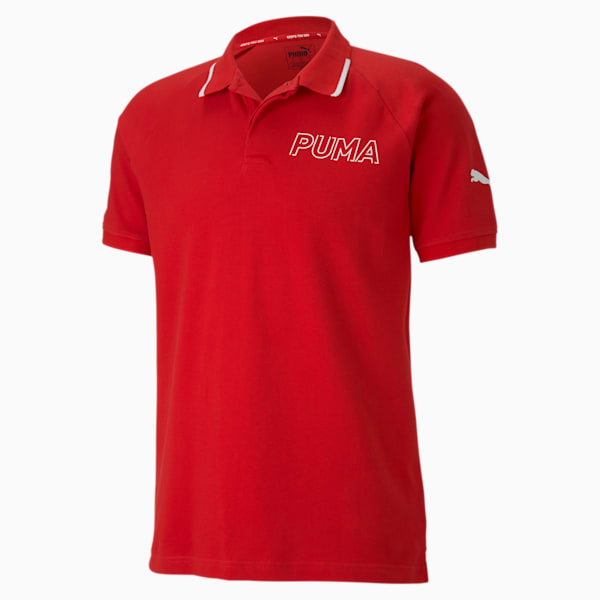 Playera tipo polo Moderno estampada para hombre