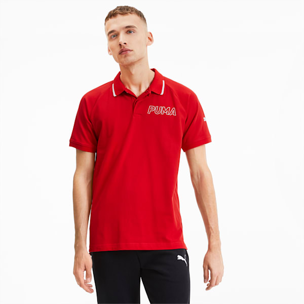 Playera tipo polo Moderno estampada para hombre