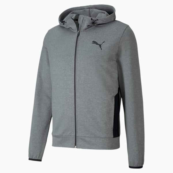RTG DryCELL Men's Full Zip Hoodie, Medium Gray Heather