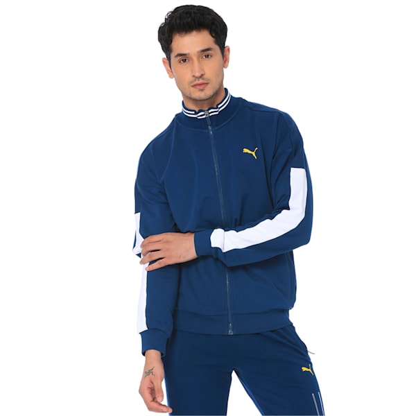 PUMA x one8 Men's Knitted Track Jacket, Gibraltar Sea, extralarge-IND