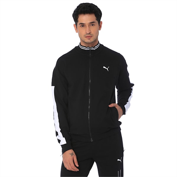 PUMA x one8 Men's Knitted Track Jacket, Puma Black, extralarge-IND