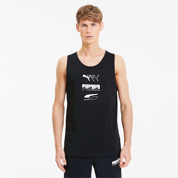 Rebel Men's Tank, Puma Black, extralarge