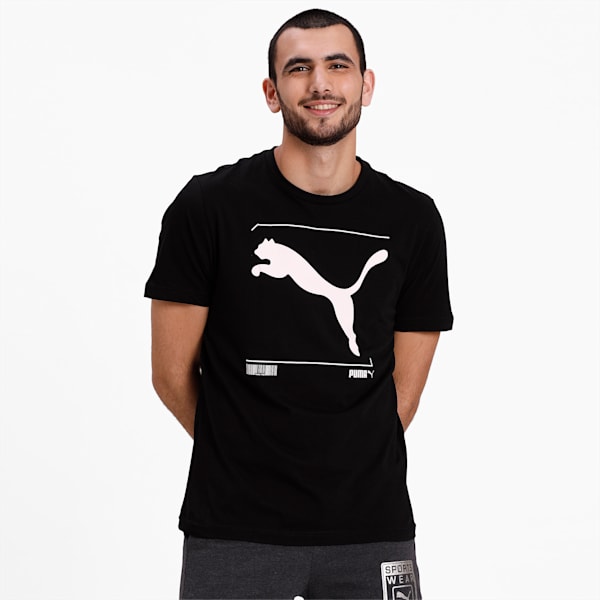 Nu-tility Graphic Men's T-Shirt, Puma Black, extralarge-IND