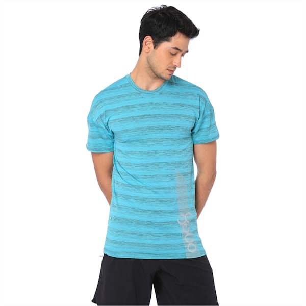 PUMA x one8 Active Men's Printed T-Shirt, Blue Turquoise Heather