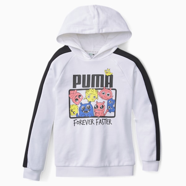 Monster Little Kids' Hoodie, Puma White, extralarge