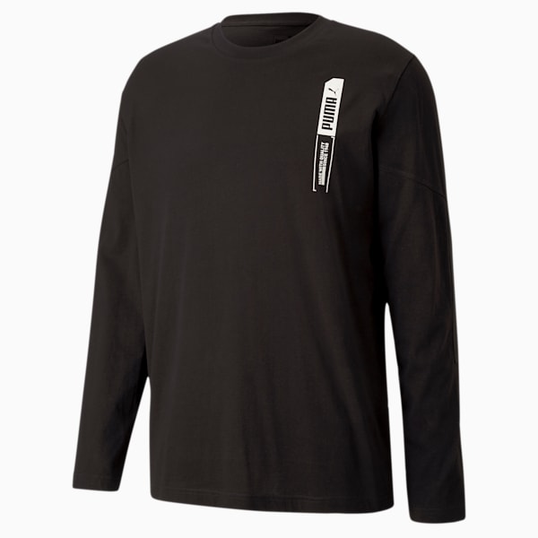NU-TILITY Men's Long Sleeve Top, Puma Black, extralarge