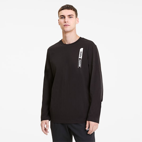 NU-TILITY Men's Long Sleeve Top, Puma Black, extralarge