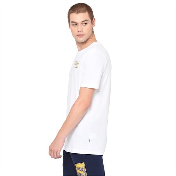 Holiday Pack Graphic Short Sleeve Men's Regular Fit Crewneck T-Shirt, Puma White, extralarge-IND