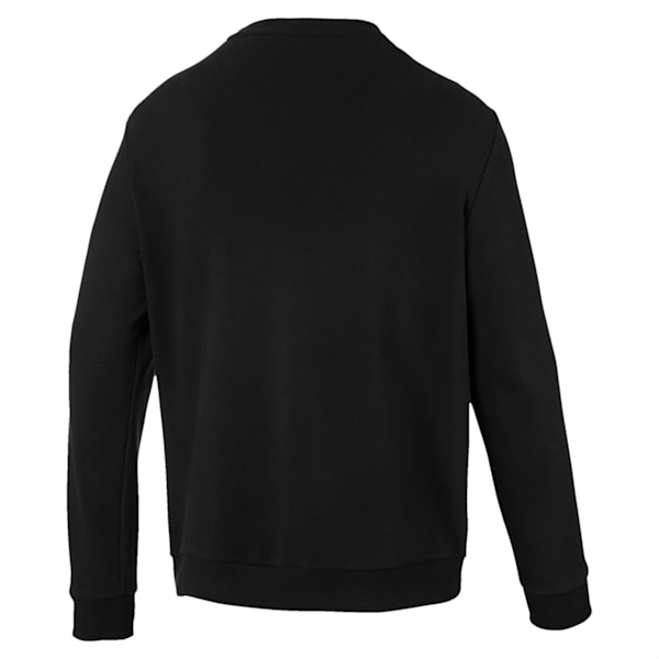 Holiday Pack Long Sleeve Men's Crewneck Sweat Pullover, Cotton Black
